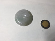 Load image into Gallery viewer, 40.6mm 100% Natural sunny green/purple/gray jadeite Jade Safety Guardian Button(donut) Pendant/worry stone F145