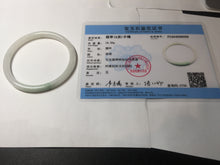 Load image into Gallery viewer, 56mm 100% natural Type A icy watery light green white slim round cut jadeite jade bangle AD110-8098