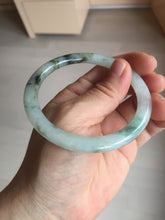 Load image into Gallery viewer, Sold! please don't order. THanks. 57mm certified type A 100% Natural green/brown/purple slim round cut jadeite jade bangle GL38-6-9010