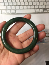 Load image into Gallery viewer, 56.5mm Certified 100% Natural Deep Pine Green/Black "Serene Ember Forest" Nephrite (red-skin nephrite 红皮碧玉) Bangle HT168-11-6179