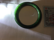 Load image into Gallery viewer, 56.5mm Certified 100% Natural Deep Pine Green/Black "Serene Ember Forest" Nephrite (red-skin nephrite 红皮碧玉) Bangle HT168-11-6179