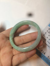 Load image into Gallery viewer, 50.5mm Certified Type A 100% Natural sunny apple green/red oval Jadeite Jade bangle BG61-0174