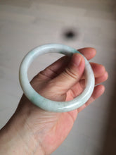 Load image into Gallery viewer, 59mm Certified 100% natural Type A sunny green/white jadeite jade bangle AX97-4353