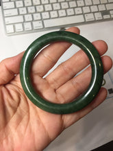 Load image into Gallery viewer, 54.8mm Certified 100% Natural Deep Pine Green/Black "Serene Ember Forest" Nephrite (red-skin nephrite 红皮碧玉) Bangle HT168-12-6184
