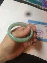 Load image into Gallery viewer, 50.5mm Certified Type A 100% Natural sunny apple green/red oval Jadeite Jade bangle BG61-0174