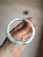 Load image into Gallery viewer, 59mm Certified 100% natural Type A sunny green/white jadeite jade bangle AX97-4353