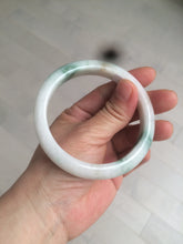 Load image into Gallery viewer, 59mm Certified 100% natural Type A sunny green/white jadeite jade bangle AX97-4353