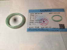 Load image into Gallery viewer, 49mm Certified Type A 100% Natural sunny apple green/red oval Jadeite Jade bangle BG62-0165