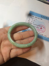 Load image into Gallery viewer, 49mm Certified Type A 100% Natural sunny apple green/red oval Jadeite Jade bangle BG62-0165