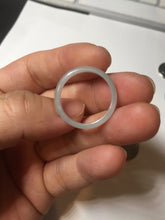 Load image into Gallery viewer, 18.3mm size 8 1/4 100% natural type A icy watery green/blue/gray Guatemala jadeite jade band ring group BP74