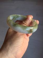 Load image into Gallery viewer, 57.6mm certified type A 100% Natural brown/balck/white jadeite jade bangle C72-4152