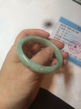 Load image into Gallery viewer, 49mm Certified Type A 100% Natural sunny apple green/red oval Jadeite Jade bangle BG62-0165
