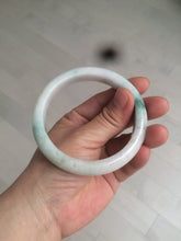Load image into Gallery viewer, 59mm Certified 100% natural Type A sunny green/white jadeite jade bangle AX97-4353