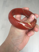Load image into Gallery viewer, 58mm 100% natural red jasper stone(红碧玉,鸡血石) bangle SY100