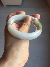 Load image into Gallery viewer, 57.6mm certified type A 100% Natural brown/balck/white jadeite jade bangle C72-4152