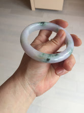 Load image into Gallery viewer, 58mm certified 100% natural type A light green/purple/yellow(FU LU SHOU) jadeite jade bangle BN84-8722