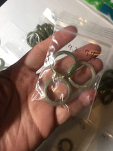 Load image into Gallery viewer, Size 2-9 1/2 100% natural type A dark green jadeite jade band ring BL24 add-on items