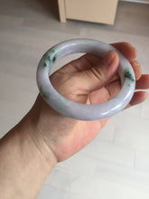 Load image into Gallery viewer, 58mm certified 100% natural type A light green/purple/yellow(FU LU SHOU) jadeite jade bangle BN84-8722