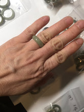 Load image into Gallery viewer, Size 2-9 1/2 100% natural type A dark green jadeite jade band ring BL24 add-on items