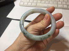 Load image into Gallery viewer, 58mm certified Type A 100% Natural dark green purple yellow(FU LU SHOU) Jadeite Jade bangle PE76-(5927)