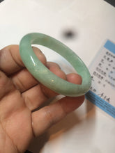 Load image into Gallery viewer, 49mm Certified Type A 100% Natural sunny apple green/red oval Jadeite Jade bangle BG62-0165