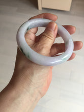 Load image into Gallery viewer, 58mm certified 100% natural type A light green/purple/yellow(FU LU SHOU) jadeite jade bangle BN84-8722