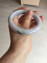 Load image into Gallery viewer, 58mm certified 100% natural type A light green/purple/yellow(FU LU SHOU) jadeite jade bangle BN84-8722