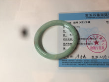 Load image into Gallery viewer, 49mm Certified Type A 100% Natural sunny apple green/red oval Jadeite Jade bangle BG62-0165