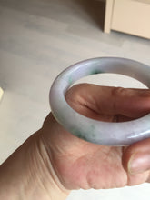 Load image into Gallery viewer, 58mm certified 100% natural type A light green/purple/yellow(FU LU SHOU) jadeite jade bangle BN84-8722