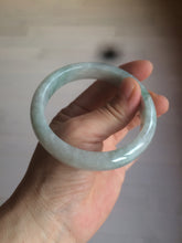 Load image into Gallery viewer, 57.5mm certified 100% natural type A light green/white jadeite jade bangle Q122-0037