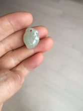 Load image into Gallery viewer, Type A 100% Natural icy watery sunny green/purple/white/yellow Jadeite Jade Peach Pendant group BF151
