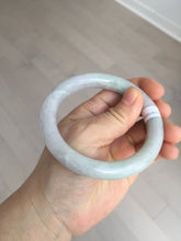Load image into Gallery viewer, 58.4mm Certified Type A 100% Natural light green chubby round cut Jadeite Jade bangle BM36-0023