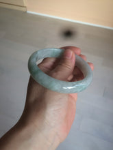Load image into Gallery viewer, 57.5mm certified 100% natural type A light green/white jadeite jade bangle Q122-0037