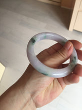 Load image into Gallery viewer, 58mm certified 100% natural type A light green/purple/yellow(FU LU SHOU) jadeite jade bangle BN84-8722