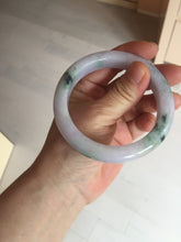 Load image into Gallery viewer, 58mm certified 100% natural type A light green/purple/yellow(FU LU SHOU) jadeite jade bangle BN84-8722