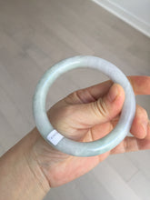 Load image into Gallery viewer, 58.4mm Certified Type A 100% Natural light green chubby round cut Jadeite Jade bangle BM36-0023