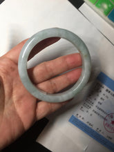 Load image into Gallery viewer, 56.4 mm certificated Type A 100% Natural light green Jadeite Jade bangle BK44-7848