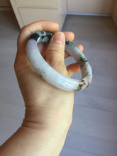 Load image into Gallery viewer, 60mm Certified Type A 100% Natural dark green/red/purple/gray Snowy Pine Mountain and Everlasting Crimson Heart (碧血丹心)Jadeite Jade bangle PE114-1222