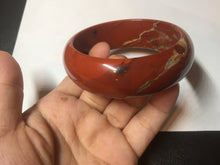 Load image into Gallery viewer, 58mm 100% natural red jasper stone(红碧玉,鸡血石) bangle SY100
