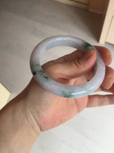 Load image into Gallery viewer, 58mm certified 100% natural type A light green/purple/yellow(FU LU SHOU) jadeite jade bangle BN84-8722