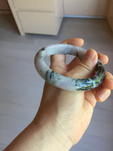 Load image into Gallery viewer, 60mm Certified Type A 100% Natural dark green/red/purple/gray Snowy Pine Mountain and Everlasting Crimson Heart (碧血丹心)Jadeite Jade bangle PE114-1222