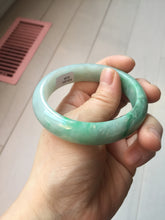 Load image into Gallery viewer, 54.3mm Certified Type A 100% Natural sunny green yellow white Jadeite bangle PC165-8126