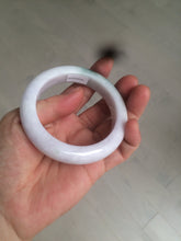 Load image into Gallery viewer, 54mm Certified 100% natural Type A olive green/white/purple jadeite jade bangle AX96-5190