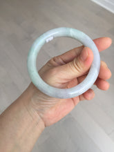 Load image into Gallery viewer, 58.4mm Certified Type A 100% Natural light green chubby round cut Jadeite Jade bangle BM36-0023