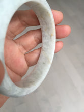 Load image into Gallery viewer, Shopify only. 57.5mm Certified Type A 100% Natural light green white jadeite jade bangle AX123-4483 add on item.