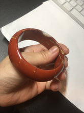Load image into Gallery viewer, 58mm 100% natural red jasper stone(红碧玉,鸡血石) bangle SY100