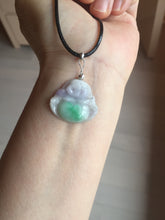 Load image into Gallery viewer, Certified 100% Natural type A sunny green happy Buddha jadeite Jade pendant PB67-5102
