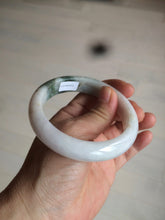 Load image into Gallery viewer, 57.7mm certified 100% natural type A watery green/white/purple jadeite jade bangle BF43-1475