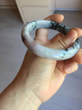Load image into Gallery viewer, 60mm Certified Type A 100% Natural dark green/red/purple/gray Snowy Pine Mountain and Everlasting Crimson Heart (碧血丹心)Jadeite Jade bangle PE114-1222