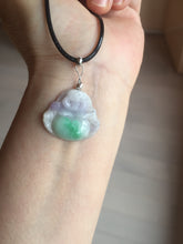 Load image into Gallery viewer, Certified 100% Natural type A sunny green happy Buddha jadeite Jade pendant PB67-5102
